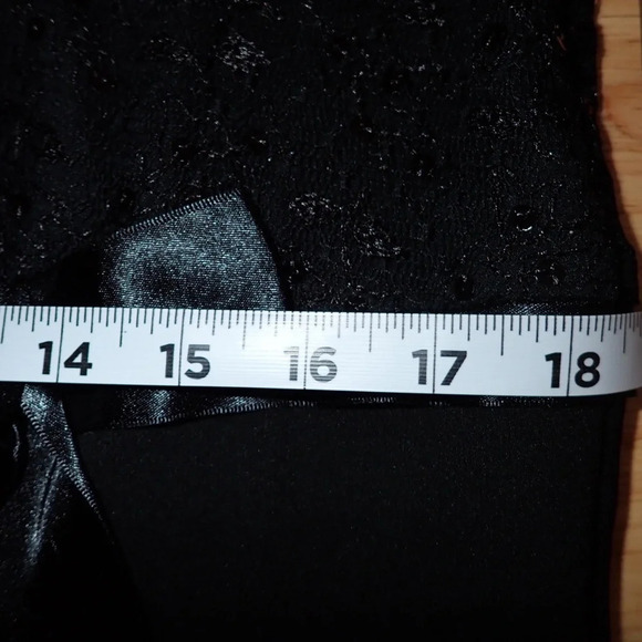 Justin Taylor Black Dress Size 16 - Picture 10 of 11